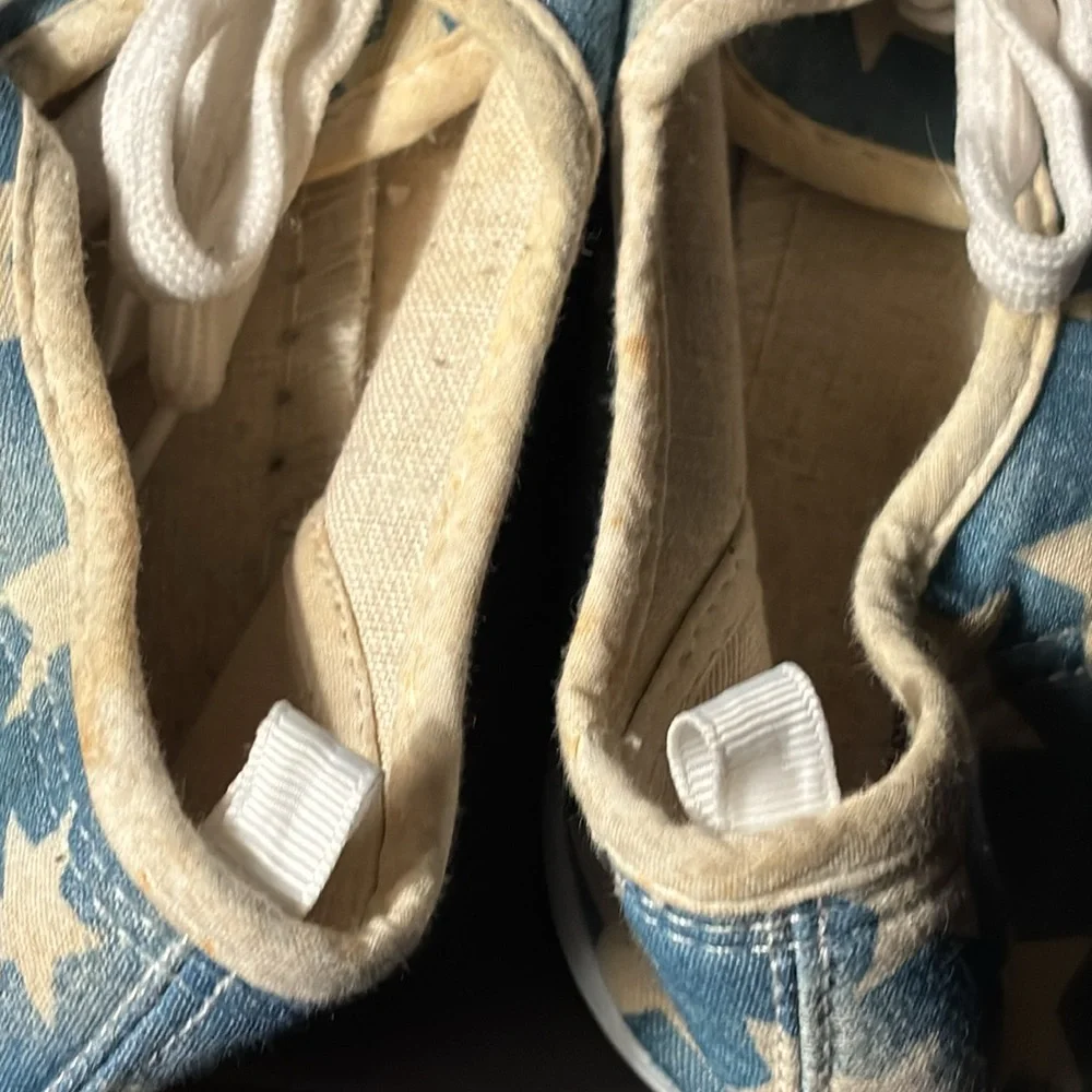 Blue sneakers with white stars - Picture 3 of 8